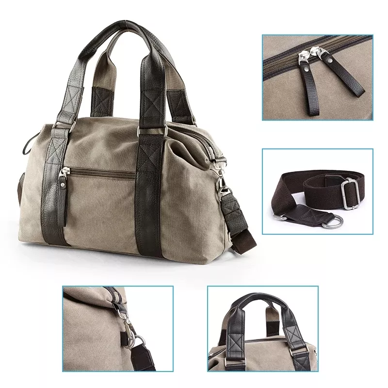 Men's Canvas Crossbody Travel Bag - Image 3
