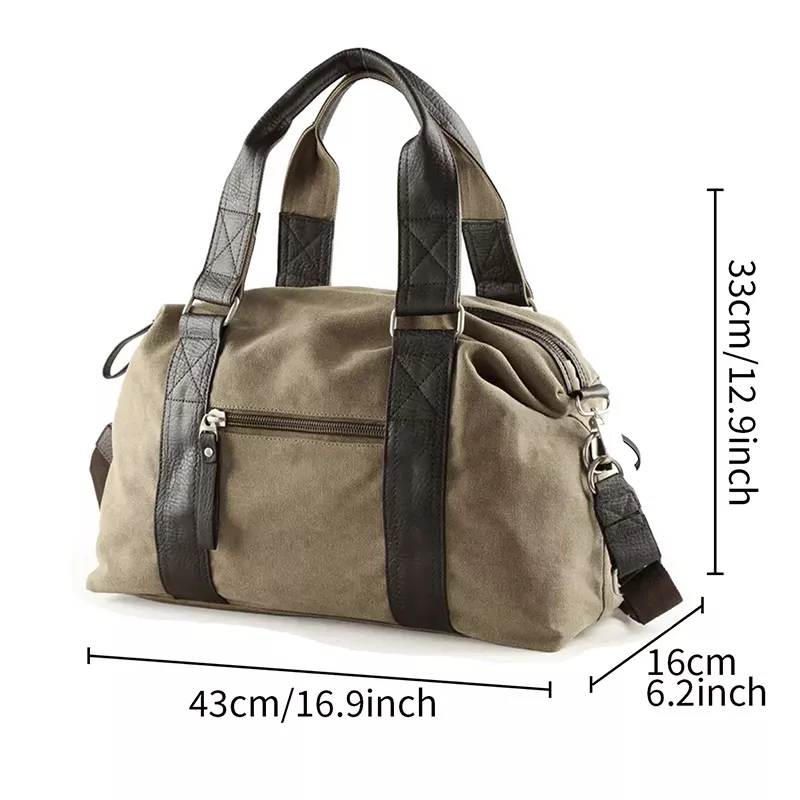 Men's Canvas Crossbody Travel Bag - Image 5