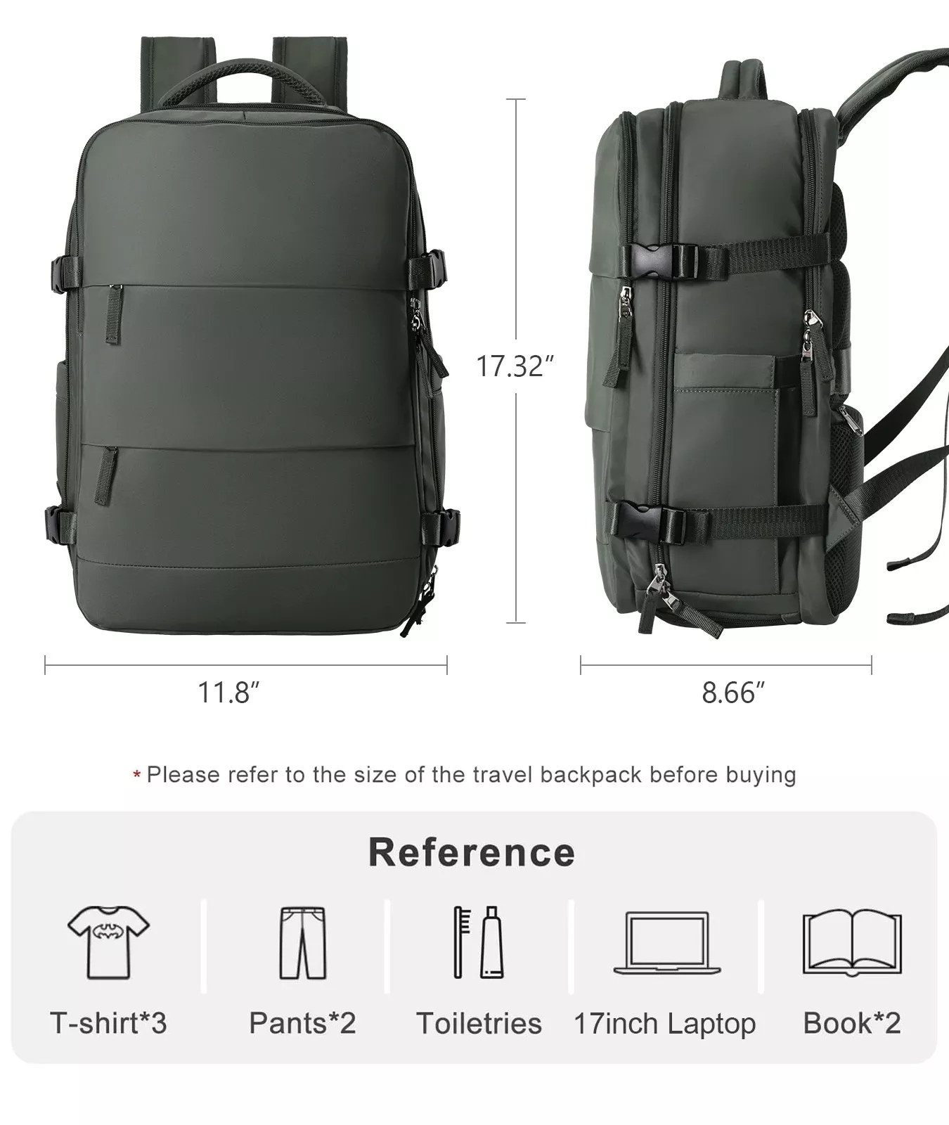 Unisex Large Capacity Waterproof Travel Backpack with Wet and Dry Separation - Image 7