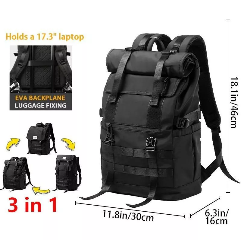 Roll Top Laptop Backpack - Image 6