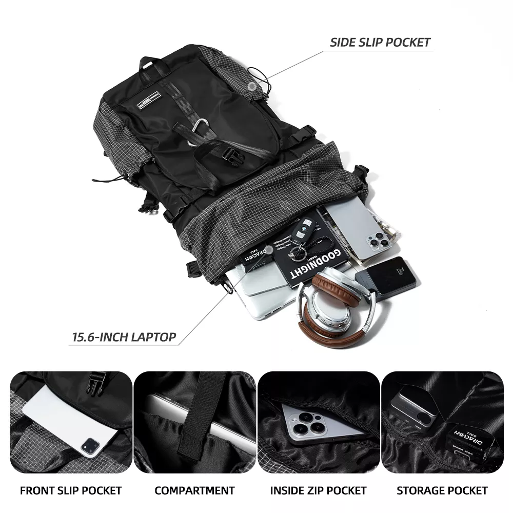 Men's Roll Top Expandable Waterproof Backpack - Image 5
