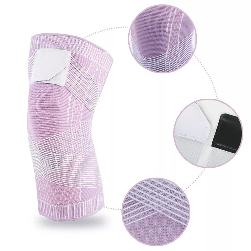 Compression Knee Support Sleeve with Silicone Pad for Sports and Fitness - Image 3