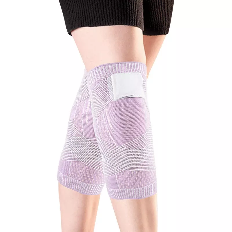 Compression Knee Support Sleeve with Silicone Pad for Sports and Fitness - Image 4