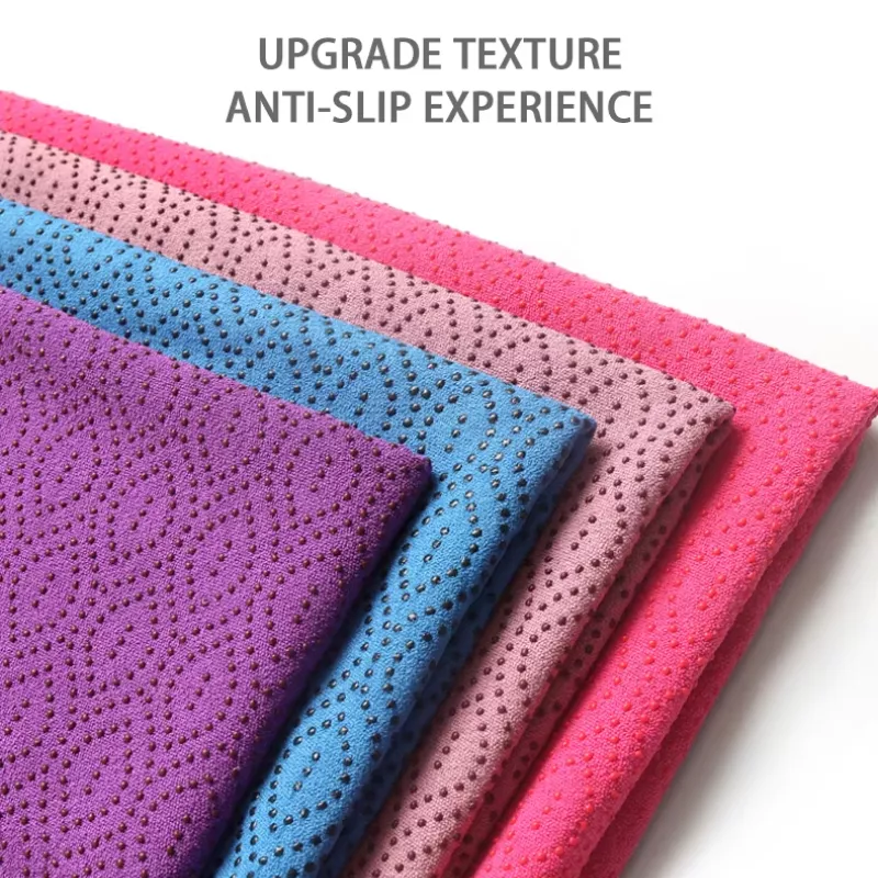 Non-Slip Portable Yoga Towel Mat for Fitness & Travel - Image 3