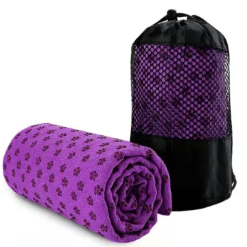 Non-Slip Portable Yoga Towel Mat for Fitness & Travel