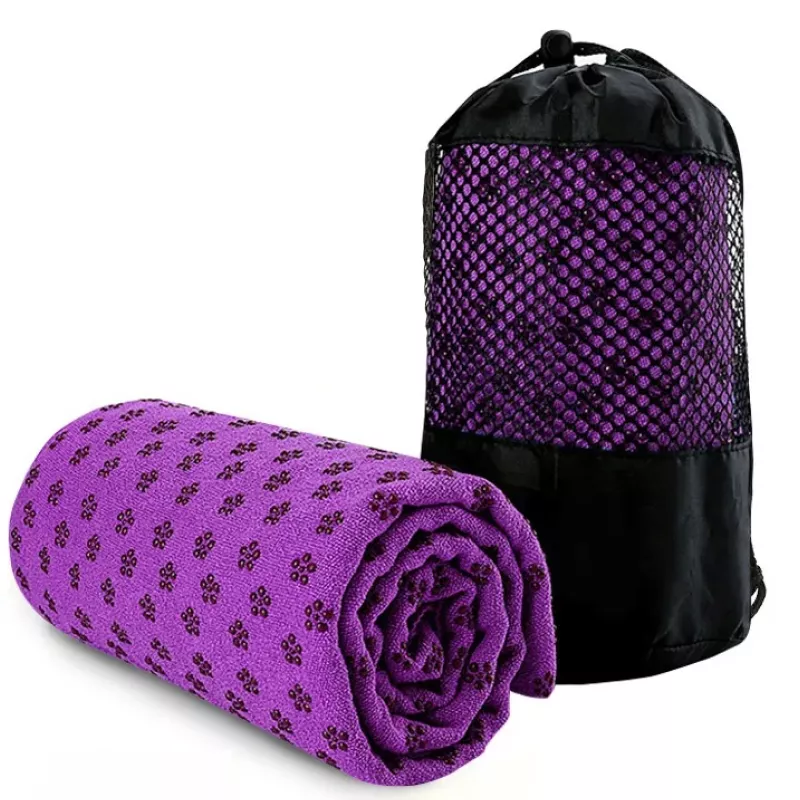 Non-Slip Portable Yoga Towel Mat for Fitness & Travel