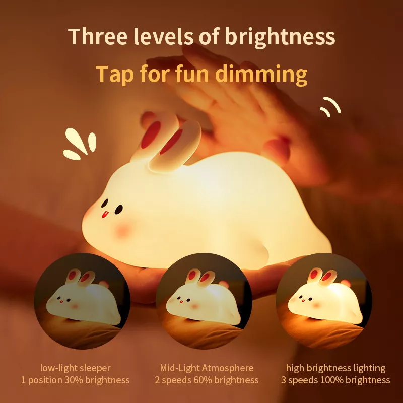 Adorable Rabbit-Shaped Silicone Night Light - Image 3