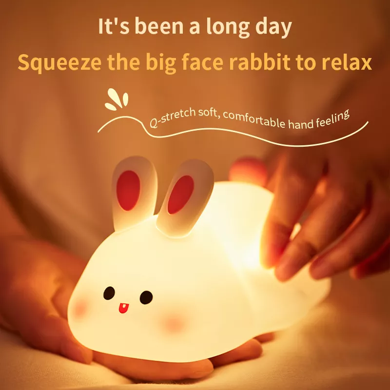 Adorable Rabbit-Shaped Silicone Night Light - Image 2