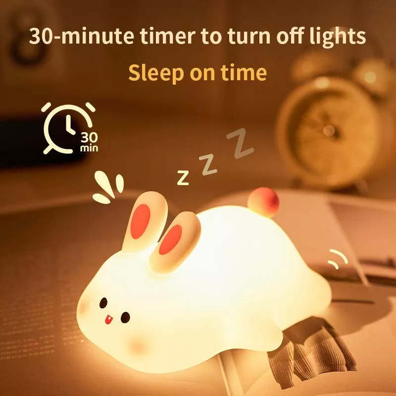 Adorable Rabbit-Shaped Silicone Night Light - Image 5