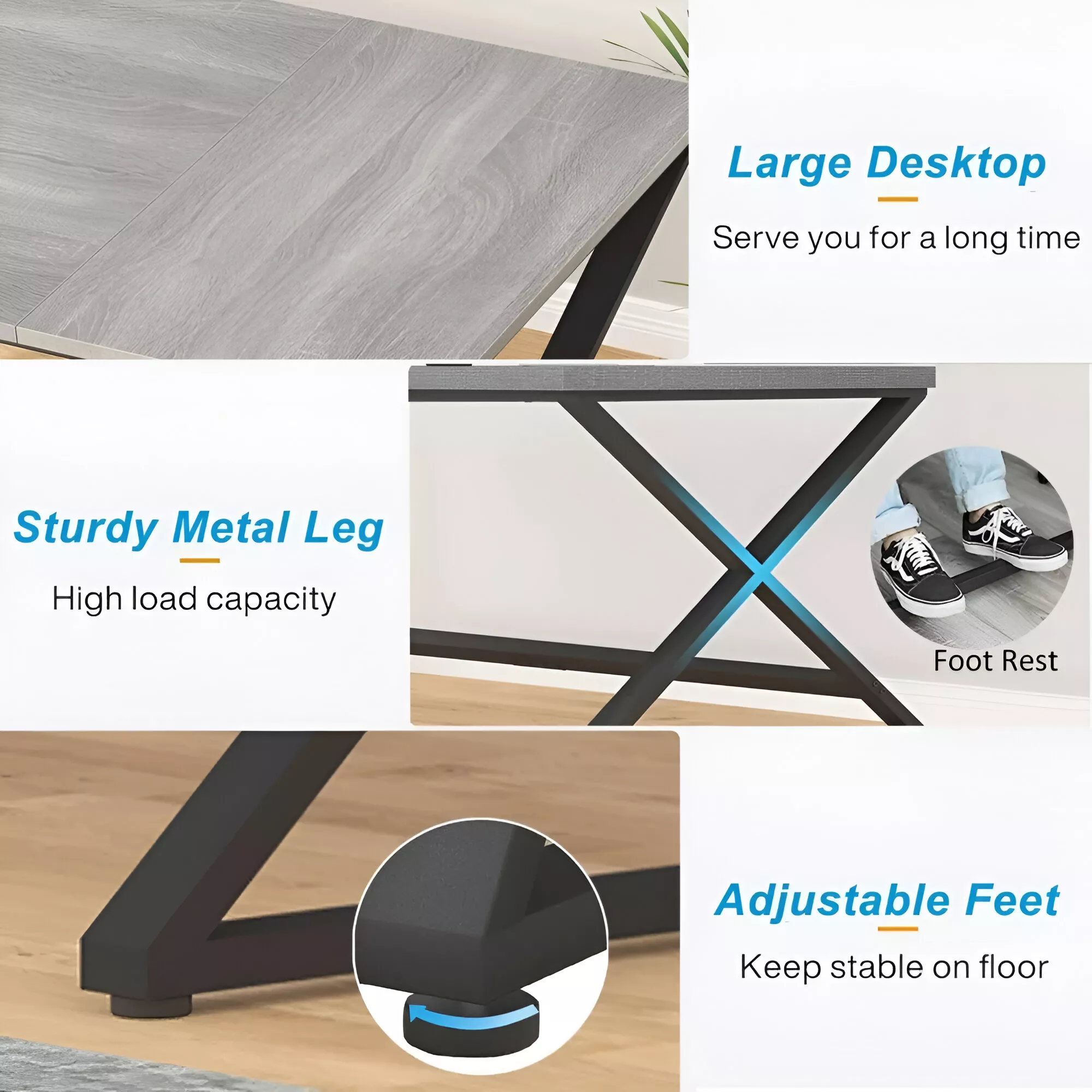 70 Inch Double Computer Desk for Home Office - Image 3