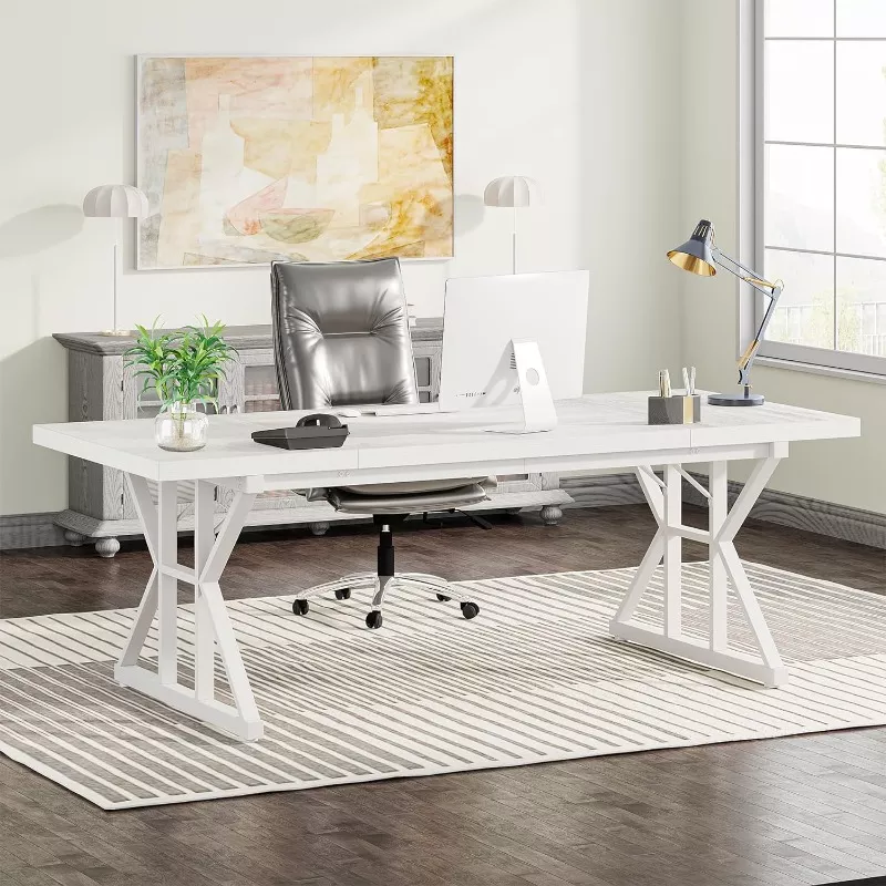 70.8-Inch Modern Executive Desk - Image 2