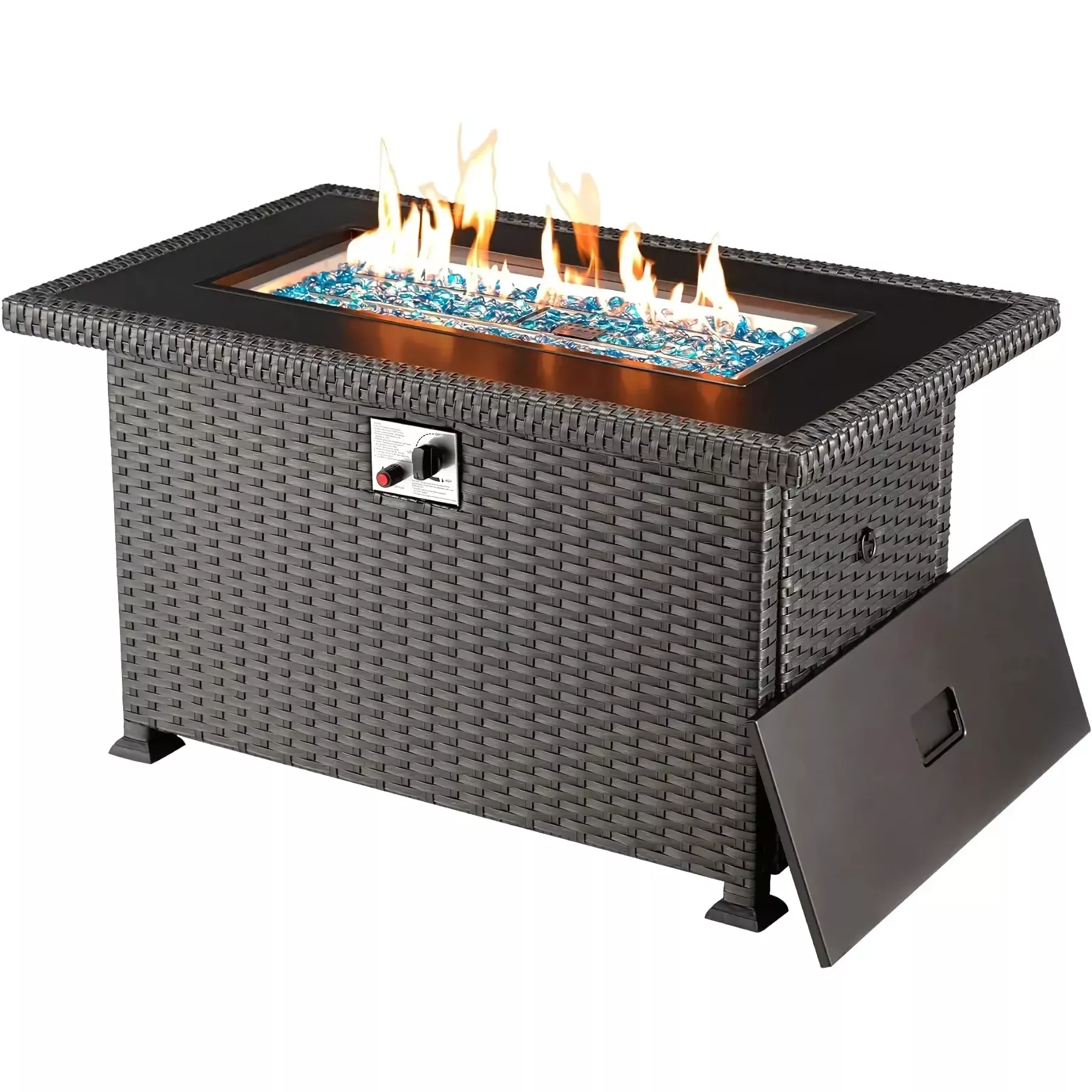Outdoor 44" Propane Fire Pit Table, 50,000 BTU Auto-Ignition Gas Fire Table - Image 3