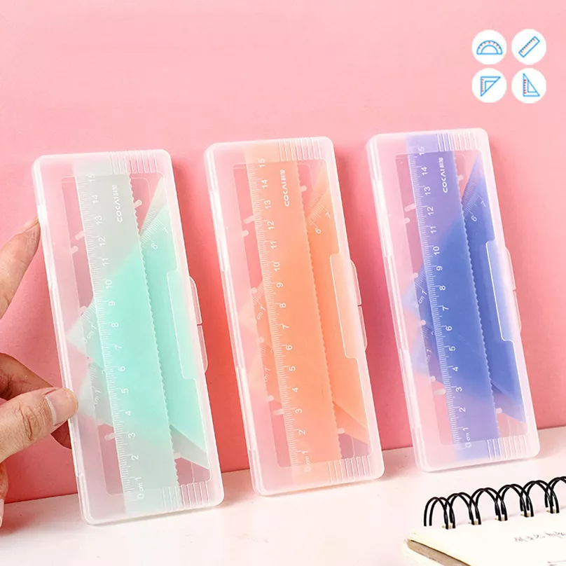 4Pcs Candy Color Ruler Set - Image 2