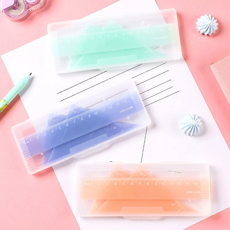 4Pcs Candy Color Ruler Set - Image 4